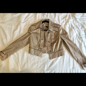 White House Black Market Cropped Khaki Blazer